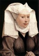 WEYDEN, Rogier van der Lady Wearing a Gauze Headdress oil painting on canvas